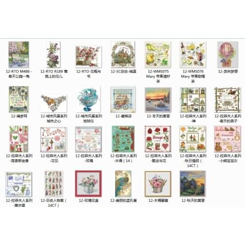 City landscape series cross stitch package flower aida 18ct 14ct 11ct cross stitch kit cloth people kit embroidery