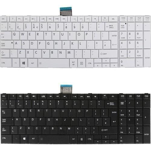 UK New Replacement Keyboard for Toshiba Satellite C850 C850D C855 C855D C870 C875 C870D C875D L850 L850D L855 L855D Laptop White