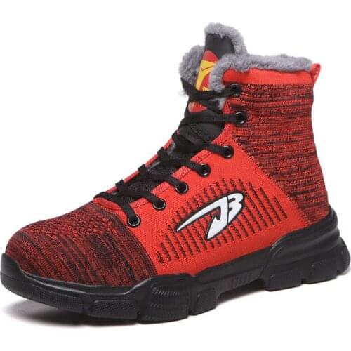 Mens Boots High-top Shoes Work Safety Boots Men Steel Toe Safety Shoes Male Shoes Adult Winter Boots Working Sneakers 2020