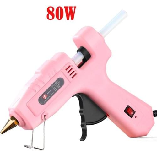 20W/80W Hot Glue Gun Set With 7mm/11mm*200mm Colored Melt Sticks For Craft Photo Album Repair DIY Household Tools