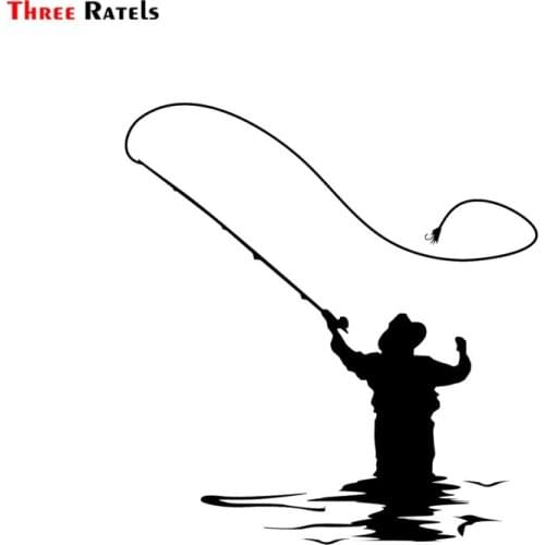Three Ratels FTZ-78# 15x16.2 Fly Fishing Sticker Car Decal Fun Viny