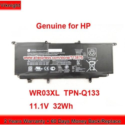Genuine WR03XL Battery TPN-Q133 for Hp Pavilion 13-p101la x2 Split 13-M000 X2 11.1V 32Wh