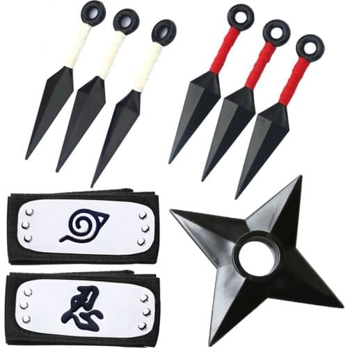 Anime Boruto Minato Weapon Kunai Headband Darts Action Figure Akatsuki Cosplay Props Collection Plastic Model Boy Kids Toy Gift