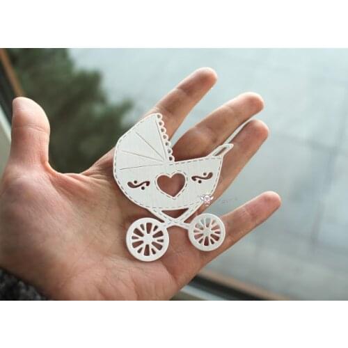 Mmao Crafts Metal Steel Cutting Dies New Baby trolley cradle Stencil For DIY Scrapbooking Paper/photo Cards Embossing Dies