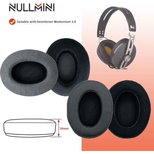 NullMini Replacement Earpads for Sennheiser Momentum 2.0 Headphones Leather Velvet Velour Sleeve Earphone Earmuff