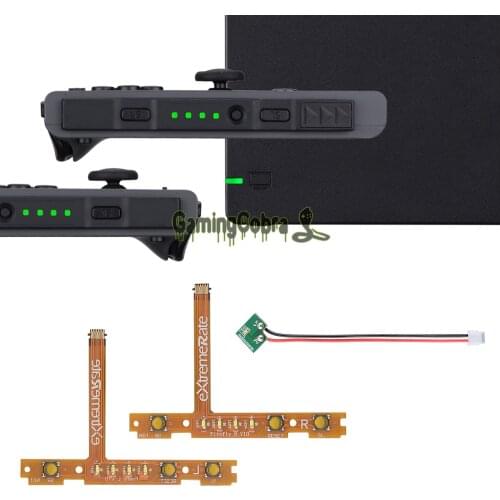 Pure Green SL SR Buttons Indicate Power Firefly LED Tuning Kit for NS Switch Joycons & Dock – Joycons & Dock NOT Included