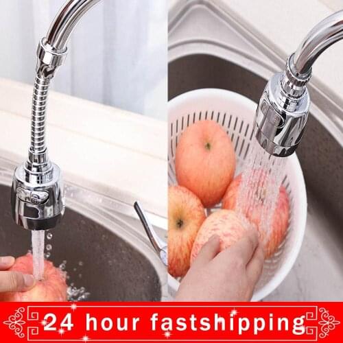 Faucet Extender Water Saver Tap Anti-Splash Kitchen Tap Extension 360° Adjustment Tube Bathroom Extension Filter Foam Faucet ABS