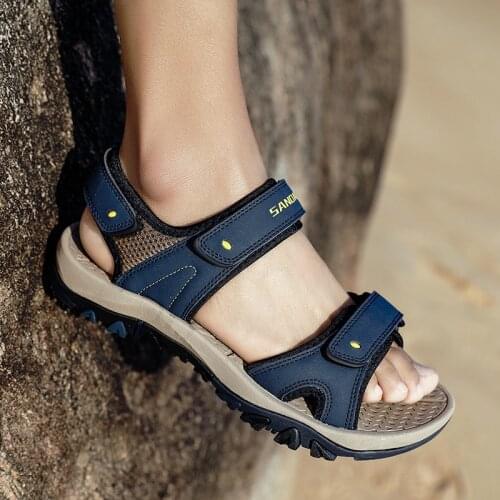 Vietnam Sandals Mens Footwear Sandals Sandale De Plage Slip On Man Leather Shoes Comfort Roman Men Geta Genuine Gladiator