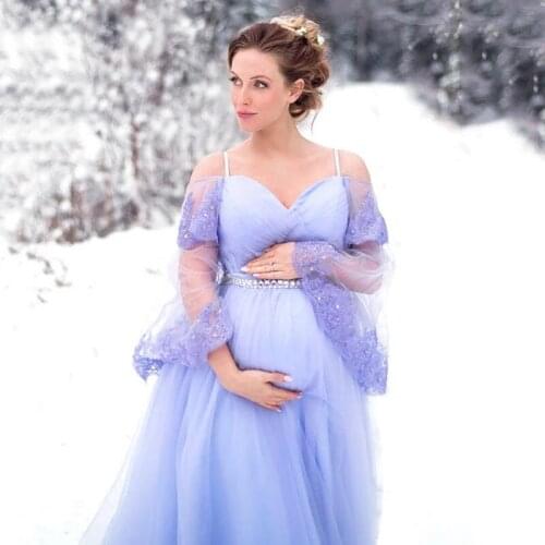 2021 Wedding Dress Flare Sleeve Bridal Gown for Pregnant Vestidos de Novia Plus Size Appliques Dress Robe de Mariee