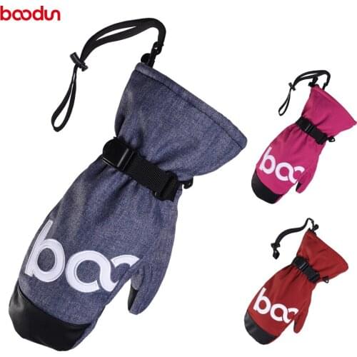 Boodun Winter Unisex Men Women Keep Warm Breathable Windproof Waterproof Mitten Gloves For Snowboarding And Ski Gloves 6250838