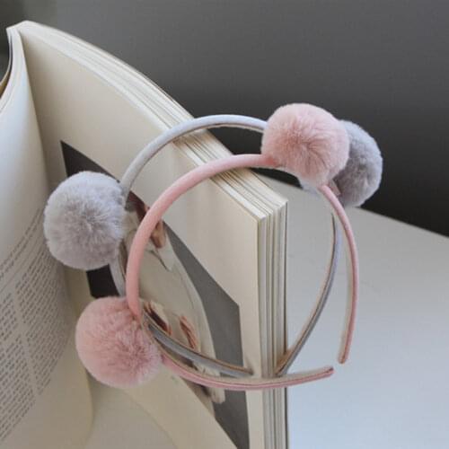 1Pcs Childrens Hair Accessories Headband Cute Autumn And Winter Plush Ball Baby Hair Headband Baby Hair Bands