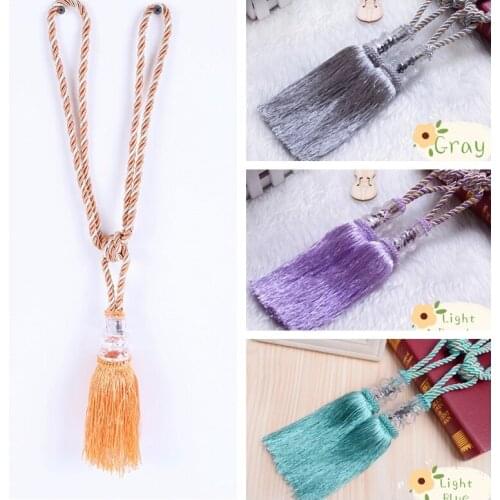 1PC Curtain tieback Hanging Ball Curtain Hook Bandage Lashing Lobbing Strap Tassel Tieback Buckle Home Decoration