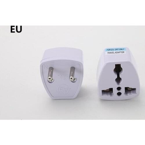 1 pcs Universal EU AU US Plug Adapter European Australia United States Power Socket travel Converter Conversion white Plug