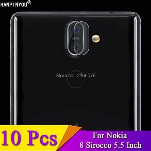 10 Pcs/Lot For Nokia 8 Sirocco 5.5" Rear Camera Lens Protective Protector Cover Soft Tempered Glass Film Guard