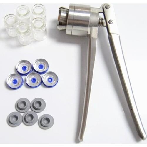 13 Teeth 20 Teeth Vial Manual Capper Gland Clamp Stainless Steel Oral Liquid Infusion Bottle Sealing Machine