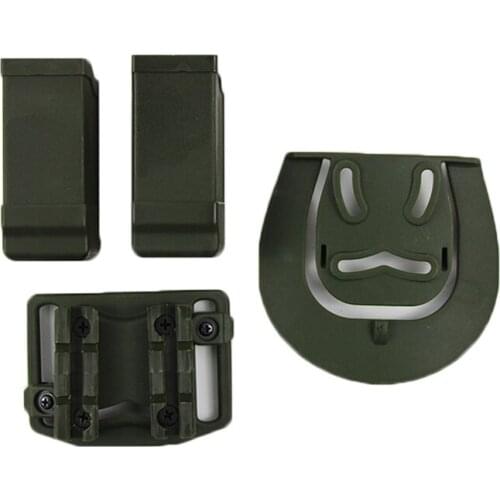 9mm 40 Cal Holster Double Magazine Pouches For Glock 17 19 M9 Belt Paddle Loop Airsoft Pistol Gun Holster Case With Belt Clip