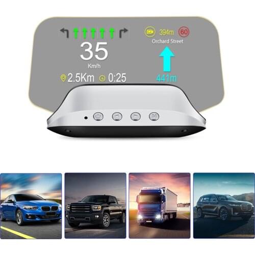 Car Navigation On-board Computer Hud Head Up Display OBD2 GPS Speedometer Overspeed Warning Smart Auto Electronics Accessories