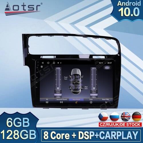 6G 128GB Carplay Car Radio Screen For Volkswagen Golf 2014- 2018 Android Multimedia DVD Tape Recorder GPS Navigation Auto Stereo