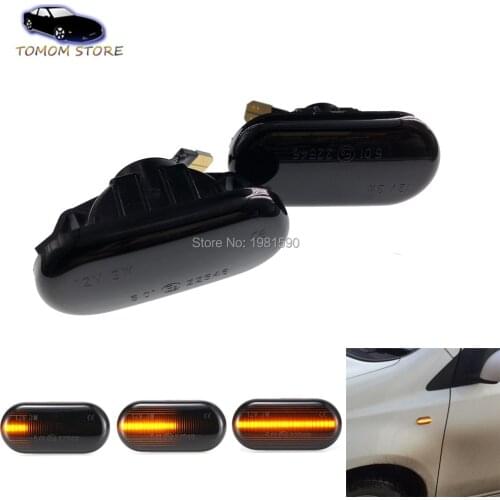 For Nissan Qashqai J10 Pathfinder R51 Tiida C11 Cube Note Navara D40 Micra 350Z Z33 led dynamic side marker turn signal lights