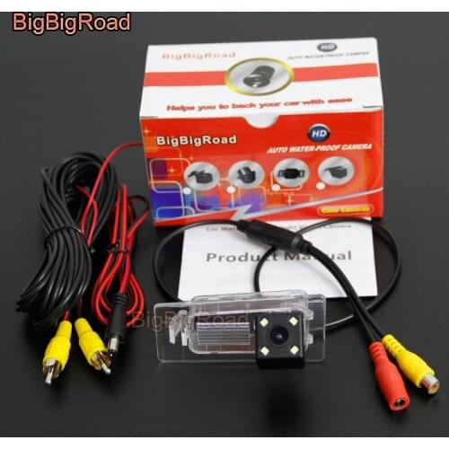 BigBigRoad Car Rear View Reverse Backup Camera For KIA KX3 / Hyundai Solaris Sedan HCR 2017 2018 night vision Parking Camera