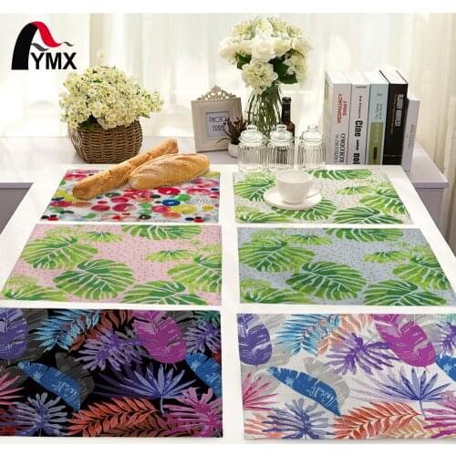 Creative Leaves Pattern Table Mat Dining Accessories Table Napkin For Wedding Kitchen Decoration Fashion Placemat