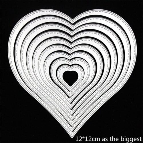 Love Heart Shapes Metal Cutting Dies Stencils for DIY Scrapbooking/photo album Decorative Embossing DIY Paper Card