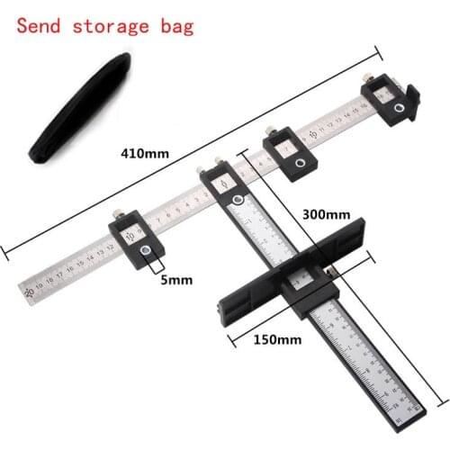 Drawer Furniture Handle Punch Locator woodworking Cabinet Hardware Jig adjustable door handle hole positioner tools