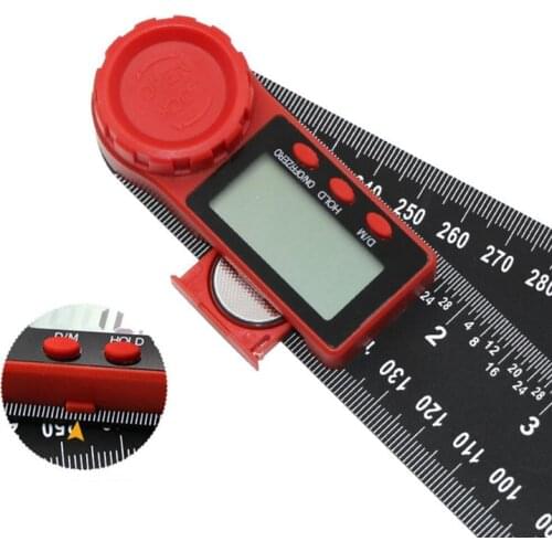 Electronic digital display ruler multifunctional 2 in 1 protractor woodworking ruler measuring instrument horizontal caliper
