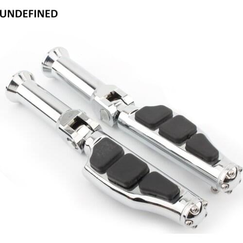 Motorcycle Passenger Footpegs Chrome Footrests w/Clamp Mount Support For Harley Softail Deluxe Fatboy Sport Glide FXBB 2018-2020
