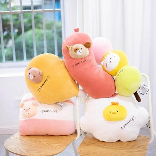 New Plush Cute Animals Toy Simulation Sleeping Super Soft Pillow Stuffed Fruit Toy Christmas Gift For Kids Kawaii Present
