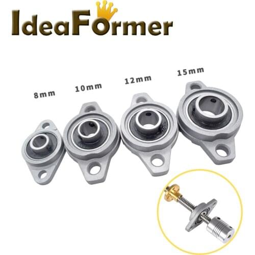 KFL8/KFL10/KFL12/KFL15 Shaft Ball Bearing Pillow Block Support Hosing Bearing Seat Pedestal for 3D printer parts