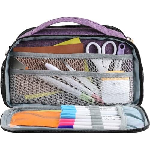Portable Carrying Bag Case Pouch Tool Set Storage Organizer Durable For Cricut Joy Oxford Cloth Purple Dustproof Travel Home New