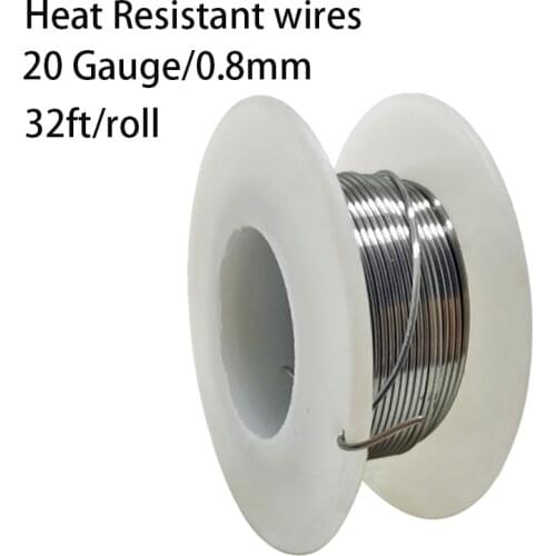 10meter/33ft Resistance Heahter Wire High Temperature 0.8mm Average Wire Diameter 20 Gauge Awg Heating Resistance Wire