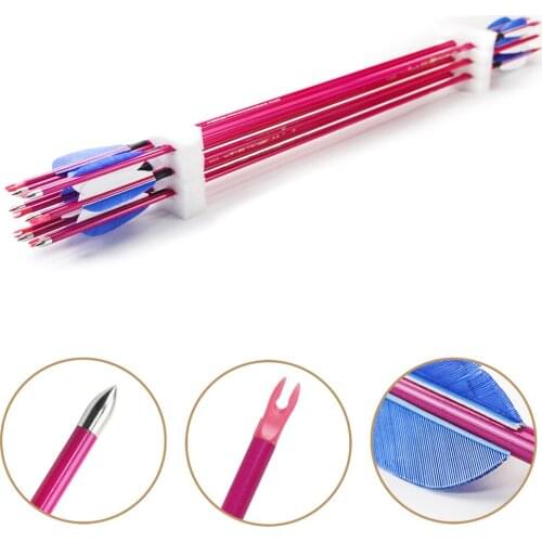 Pinals Archery Arrows Carbon Spine 400-1000 ID4.2 Shafts Turkey Vanes for Compound Recurve Bow Longbow Hunting Shooting