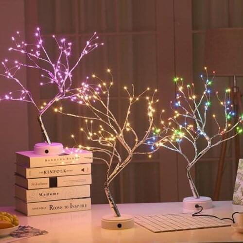 Lantern Led Copper Wire Light Tree Light Festival Decoration Touch Switch Pearl Sky Star Usb Night Light Lamps Table