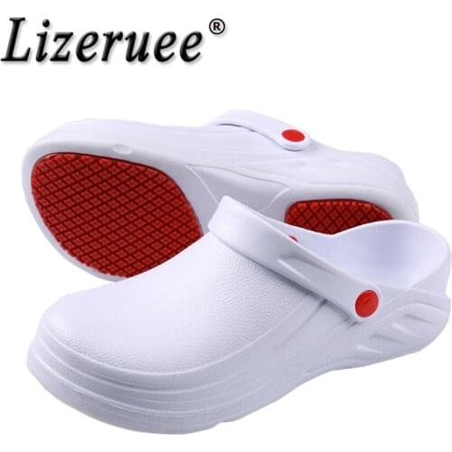 Lizeruee EVA High Quality Chef Shoes Non-slip Waterproof Oil-proof Kitchen Work Shoes for Chef Master Cook Restaurant Slippers