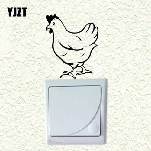 YJZT Animal Pattern Home Room Decor Wall Switch Sticker Vinyl Decal Farm Chicken S19-0396