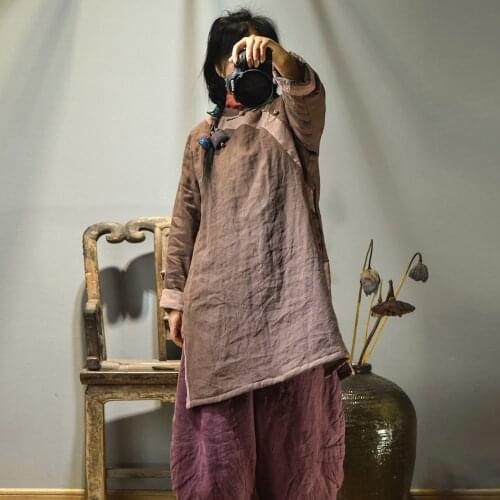 Women patchwork Padded Tops Parkas Ladies Loose Autumn Winter Parkas Female Outerwear Vintage Tops