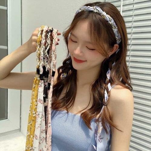 Haimeikang Fashion Bow Bezel Hair Hoop Women Sweet Hairbands Headband Girls 2021 New Long Design Headwear Hair Accessories