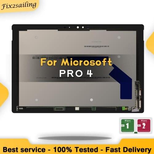 100% Tested New LCD With Board For Microsoft Surface Pro 4 1724 12.3 Inch Pro4 Display Touch Screen Digitizer Sensors Assembly