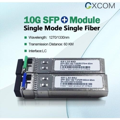2pcs LC SFP Module 10G DDM BIDI mini gbic 10G fiber tranceiver sfp module Compatible with Mikrotik Cisco Switch