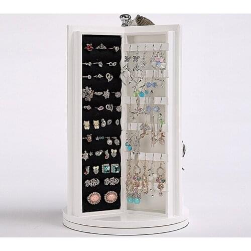 2016 Time-limited Organizador Storage Box Organizer 360 Degree Rotating Wooden Princess European Collection Large Display Case