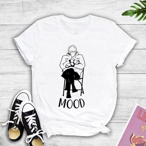 Bernie Sanders Mittens T Shirt Inauguration Day Bernie Mood Graphic Cotton Tees