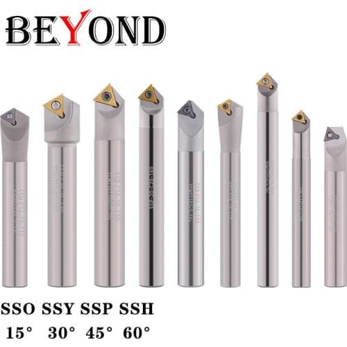 BEYOND SSO SSY SSP SSH Chamfering Tool Rod 15 30 45 60 Degrees Carbide Inserts TCMT C20-20-110 CNC Chamfer Milling Cutter