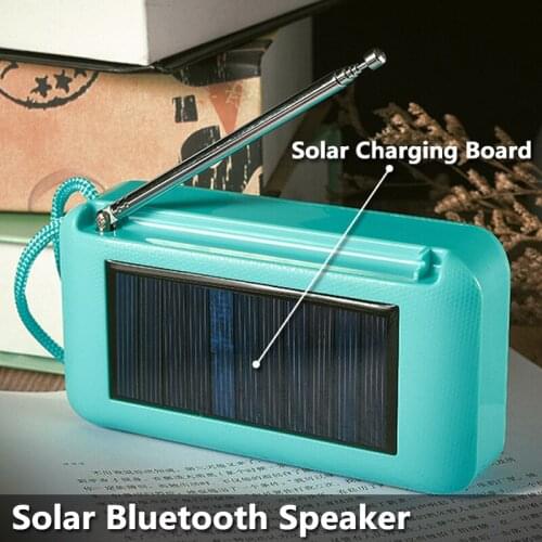 Solar Bluetooth Speaker Wireless Portable Column 3DStereo Music Boombox Power Bank Super Bass MP3 Loudspeaker Outdoor