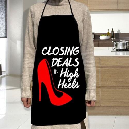 High Heels Apron Grill Kitchen Chef Apron Professional for BBQ, Baking, Cooking for Men Women 2 Size 68X95cm and 50X75cm