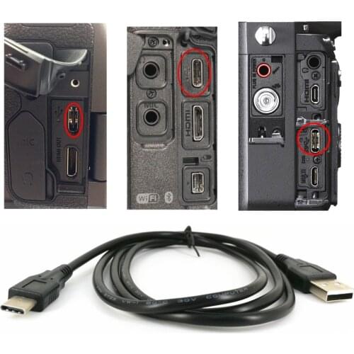 Type-C to USB Data Cable for Canon EOS R RP R5 R6 M6 Mark II Nikon Z7 Z6 Z5 Sony A7R III A7C Camera IFC-100U UC-E24 USB-C Type C