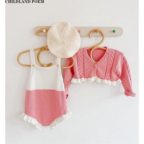 Baby Girl Clothes Autumn Knitted Baby Clothes Newborn Baby Romper Girl Jumpsuit Cotton Baby Cardigan Sweater Baby Girl Romper