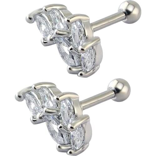 Korean Stud Earring Beautiful Ear Studs for Women Cz Zirconia Earring Female Pretty Earrings Summer Jewelry