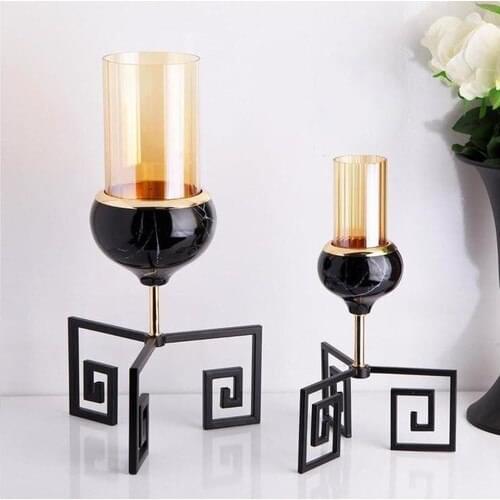 KRM Decorative Metal Candlesticks